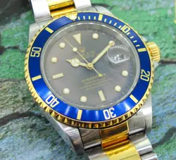 ROLEX REF. 16613 SUBMARINER AUTOMATIC STAINLESS STEEL & 18K GOLD WATCH 40 MM
