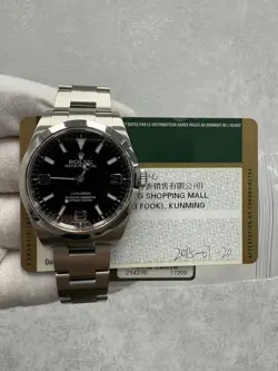 ROLEX EXPLORER 214270 WITH CARD STAINLESS STEEL 39MM OYSTER BRACELET
