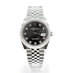 ROLEX DATEJUST 126234 BLACK DIAMOND DIAL BOX AND PAPERS 2025 NEW/UNWORN