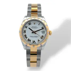 ROLEX DATEJUST 178343, 31MM, DIAMOND BEZEL, SS / YG OYSTER BRAC, W/BOX& PAPERS
