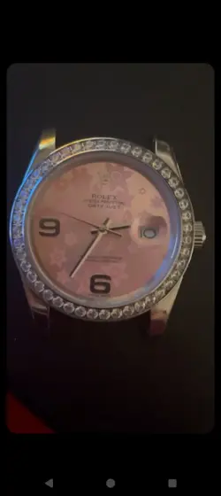 ROLEX DATEJUST 36MM  WHITE GOLD STAINLESS STEEL  DIAMOND BEZEL PERPETUAL OYSTER