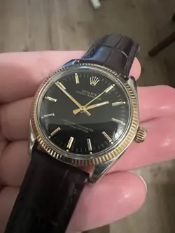 MENS VINTAGE ROLEX OYSTER PERPETUAL DATEJUST 36MM GOLD AND STEEL