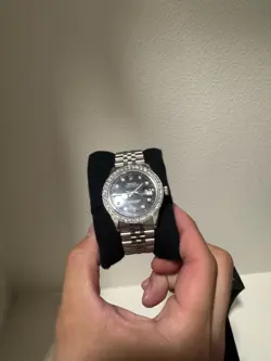 ROLEX DATEJUST DIAMOND MARKERS BLACK DIAL, STEEL BRACELET 303516014