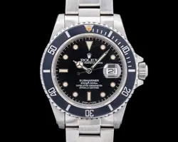 ROLEX SUBMARINER 16800 SS BLACK SPIDER DIAL