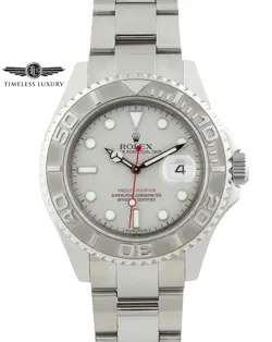 2008 ROLEX YACHT-MASTER 16622 STAINLESS STEEL 40MM PLATINUM BEZEL MINT BOX &CARD
