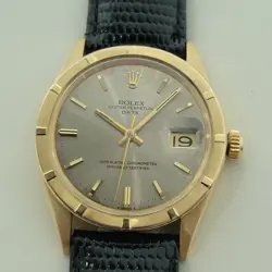 ROLEX OYSTER PERPETUAL DATE REF 1501 18K SOLID GOLD MENS AUTOMATIC 1960S RA565
