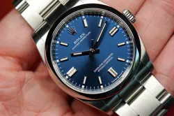 2020 ROLEX OYSTER PERPETUAL 126000 BLUE DIAL WITH BOX AND PAPERS