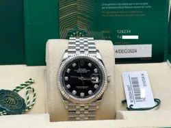 ROLEX DATEJUST 126234 BLACK DIAMOND DIAL STAINLESS STEEL BOX PAPER 2024