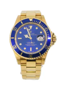 ROLEX SUBMARINER 18K YELLOW GOLD WATCH 16618