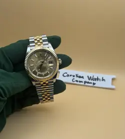 2024 ROLEX SKY-DWELLER 42MM YELLOW GOLD & STEEL CHAMPAGNE DIAL JUBILEE 336933