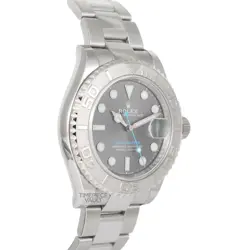 Rolex Yacht-Master 40mm 116622 Rhodium Slate Dial Platinum Bezel Steel Watch-B&P