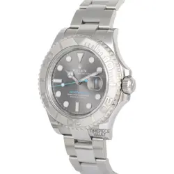 Rolex Yacht-Master 40mm 116622 Rhodium Slate Dial Platinum Bezel Steel Watch-B&P