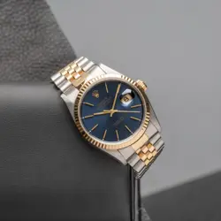 ROLEX 16233 FACTORY BLUE DIAL COMPLETE SET BOX PAPERS 1993 YEAR
