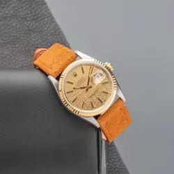 ROLEX 16233 CHAMPAGNE ANNIVERSARY COMPUTER DIAL HEAD ONLY ON STRAP 1995 YEAR