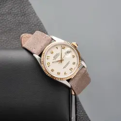 ROLEX 16233 WHITE ANNIVERSARY COMPUTER DIAL HEAD ONLY ON STRAP 1995 YEAR