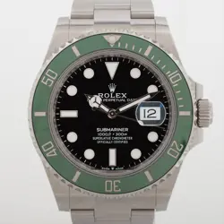 ROLEX GREEN SUBMARINER 126610LV SS SS AT BLACK DIAL 3 EXTRA LINKS