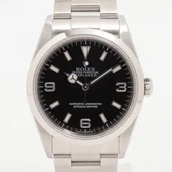 ROLEX EXPLORER I 114270 SS SS AT BLACK DIAL 2 EXTRA LINKS