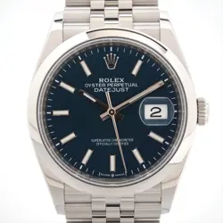ROLEX DATEJUST 126200 SS SS AT BLUE-FACE JUBILEE BRACELET 2 EXTRA LINKS