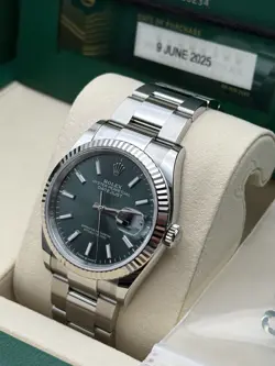 ROLEX DATEJUST 2025 UNWORN   FLUTED BLUE DIAL