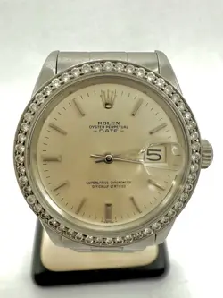 ROLEX OYSTER PERPETUAL DATE 36MM DIAMOND BEZEL STAINLESS STEEL