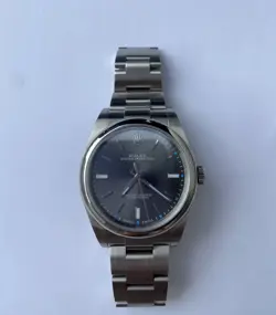 ROLEX OYSTER PERPETUAL 39MM RHODIUM DIAL STAINLESS STEEL BRACELET