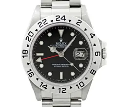 ROLEX EXPLORER II 16550 DATE BLACK DIAL MEN'S 85TH SERIES FROM JAPAN W0614