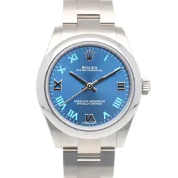 ROLEX OYSTER PERPETUAL WATCHES 177200 STAINLESS STEEL AZZURRO BLUE USED