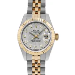 ROLEX DATEJUST 10P DIAMOND 179173G METEORITE Z NUMBER SECOND HAND WOMEN