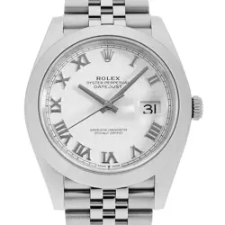 ROLEX DATEJUST 41 126300 WHITE ROMAN 5 ROW JUBILEE BRACELET RANDOM NUMBER SE...