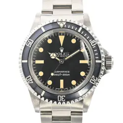 USED ROLEX SUBMARINER 5513 BLACK CASE SIZE 40MM MEN'S WATCH #61416