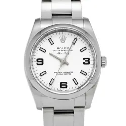USED ROLEX AIR KING 114200 WHITE CASE SIZE 34×34MM MEN'S WATCH #611216
