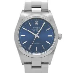 USED ROLEX AIR KING 14000M BLUE CASE SIZE 34×34MM MEN'S WATCH #621516