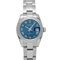 USED ROLEX Datejust 179174 Blue Case Size 26×26mm Ladies Watch #634516