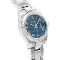 USED ROLEX Datejust 179174 Blue Case Size 26×26mm Ladies Watch #634516