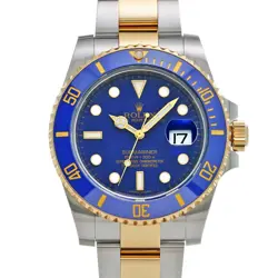 USED ROLEX SUBMARINER DATE 116613LB BLUE CASE SIZE 40×40MM MEN'S WATCH #61916