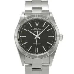 USED ROLEX AIR KING 14010M BLACK CASE SIZE 34×34MM MEN'S WATCH #61516