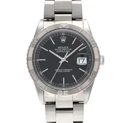 USED ROLEX DATEJUST THUNDERBIRD 16264 BLACK MEN'S WATCH #612816