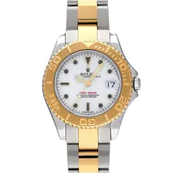 USED ROLEX YACHT-MASTER 168623 WHITE CASE SIZE 35×35MM LADIES WATCH #61216