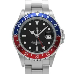 USED ROLEX GMT MASTER II STICK DIAL 16710 BLACK MEN'S WATCH #616316