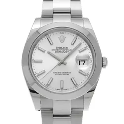 USED ROLEX DATEJUST 41 126300 SILVER CASE SIZE 41×41MM MEN'S WATCH #642316