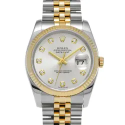 USED ROLEX DATEJUST 116233G GRAY CASE SIZE 36×36MM MEN'S WATCH #63616