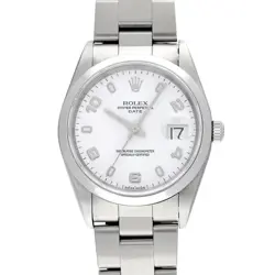 USED ROLEX OYSTER PERPETUAL DATE 15200 WHITE MEN'S WATCH #621316