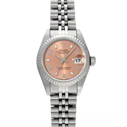 USED ROLEX DATEJUST 69174 PINK CASE SIZE 26×26MM LADIES WATCH #644816