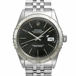 USED ROLEX DATEJUST 16250 BLACK CASE SIZE 36MM X 36MM MEN'S WATCH #61016