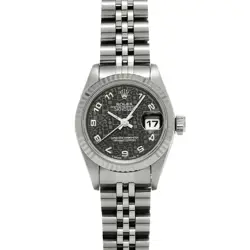 USED ROLEX DATEJUST 69174 BLACK CASE SIZE 26×26MM LADIES WATCH #624816