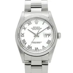 USED ROLEX DATEJUST 16200 WHITE CASE SIZE 36×36MM MEN'S WATCH #615116