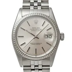 USED ROLEX DATEJUST 16014 SILVER CASE SIZE 36MM X 36MM MEN'S WATCH #61416