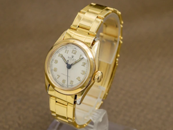 ROLEX Oyster Ref.4220 GP case unisex ivory dial Manual winding overhauled watch