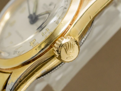 ROLEX Oyster Ref.4220 GP case unisex ivory dial Manual winding overhauled watch