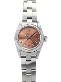 USED ROLEX Oyster Perpetual 67180 Pink Case Size 24mm Ladies Watch #61416